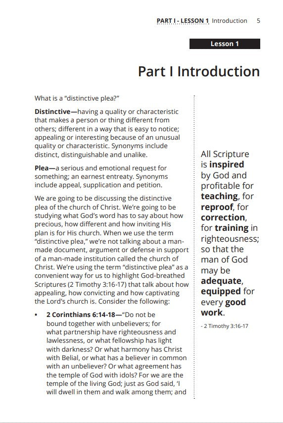 The Distinctive Plea