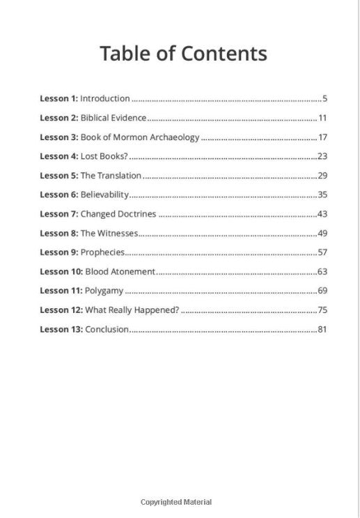 Mormonism: Will It Stand the Test? Workbook