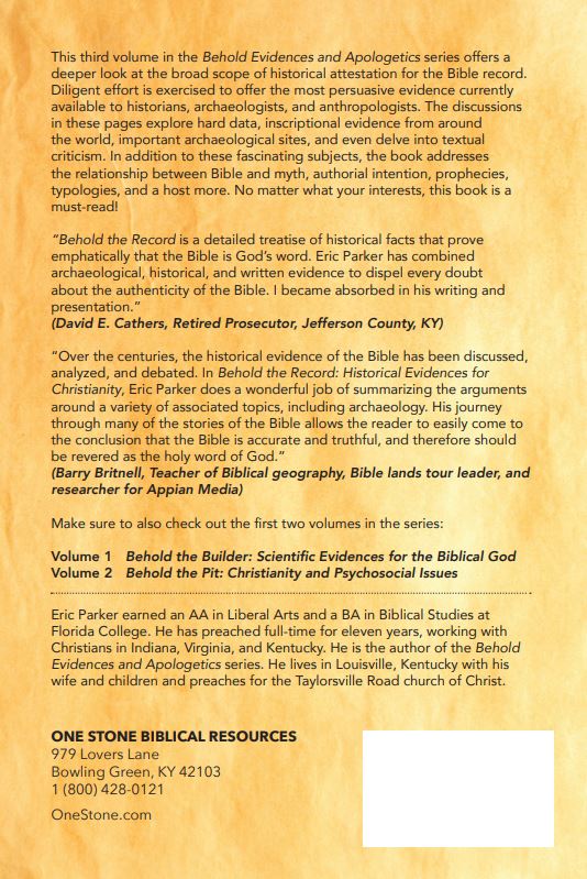 Behold the Record: Historical Evidences for Christianity