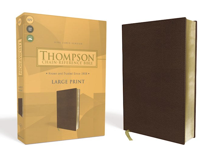 KJV Thompson Chain Reference Bible Large Print Brown Leathersoft