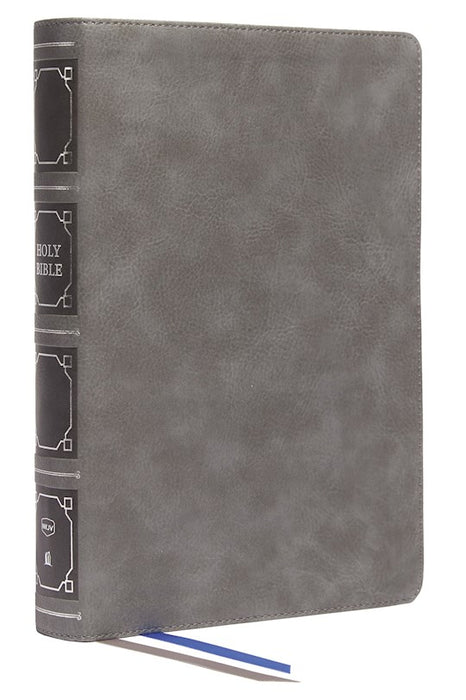 NKJV Classic Verse-by-Verse Center Column Reference Bible Gray Leathersoft Indexed