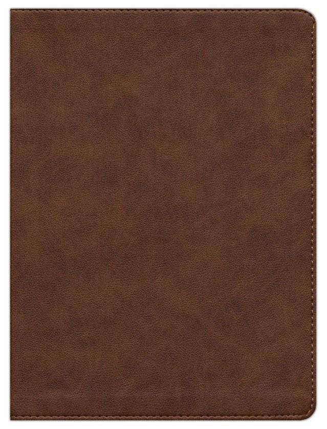 KJV Single Column, Wide-Margin Bible Brown Leathertouch