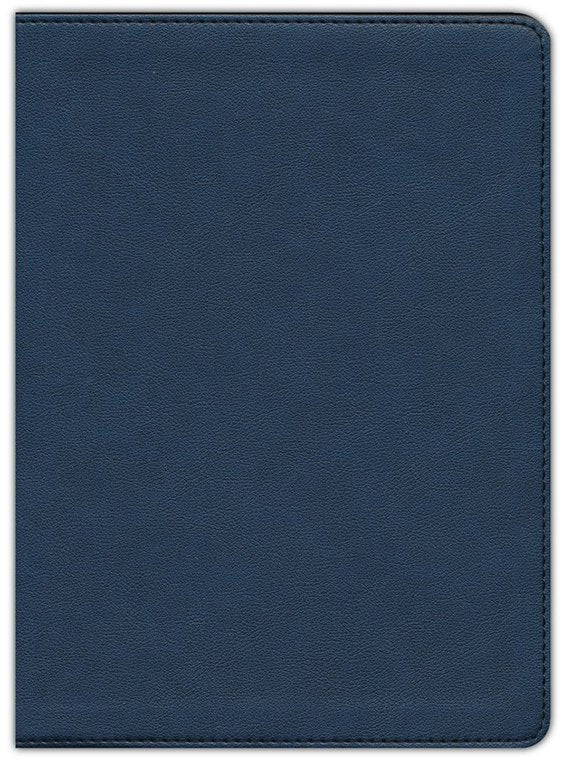 KJV Single Column, Wide-Margin Bible Navy Leathertouch