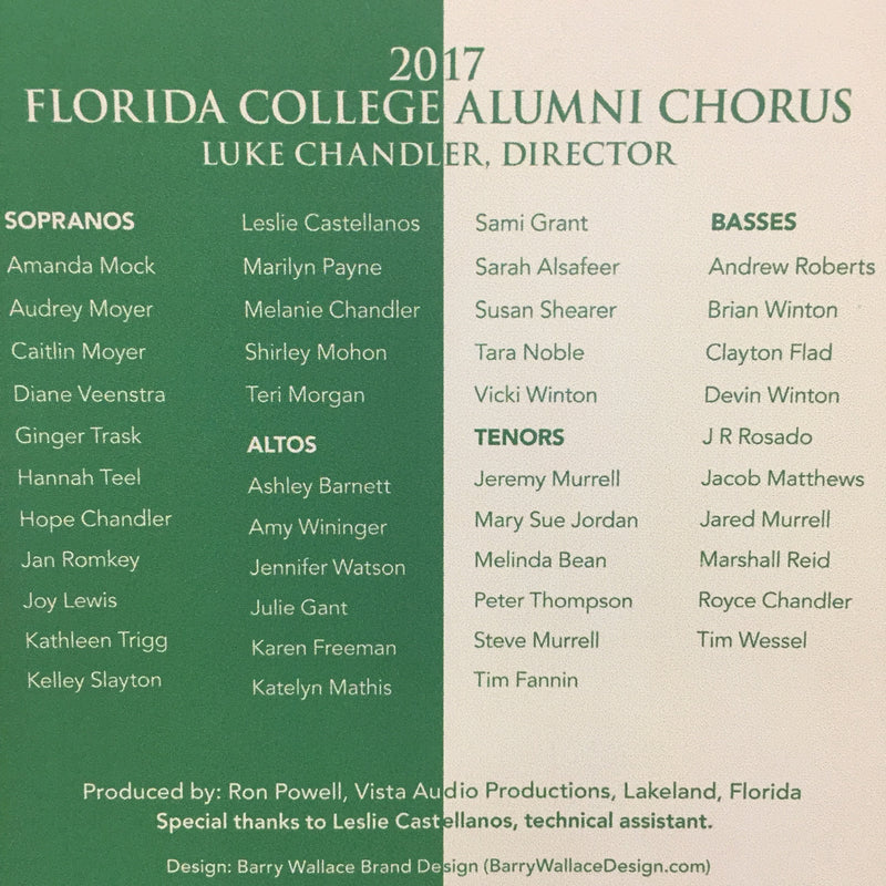 FC Alumni Chorus - Singing Allelu, Alleluia! Blessed Be the Name of the Lord 2017