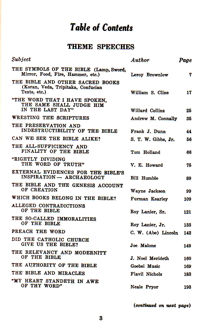 Table of Contents