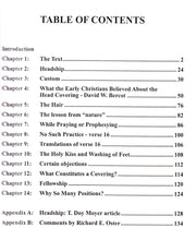 Head Coverings Table of Contents