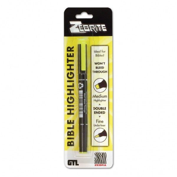 Zebrite Double Ended Highlighter - Yellow