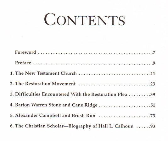 Table of Contents