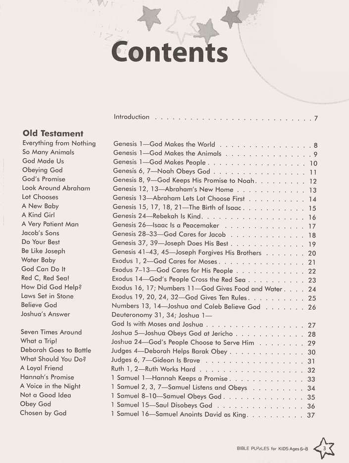 Bible Puzzles for Kids - Ages 6-8