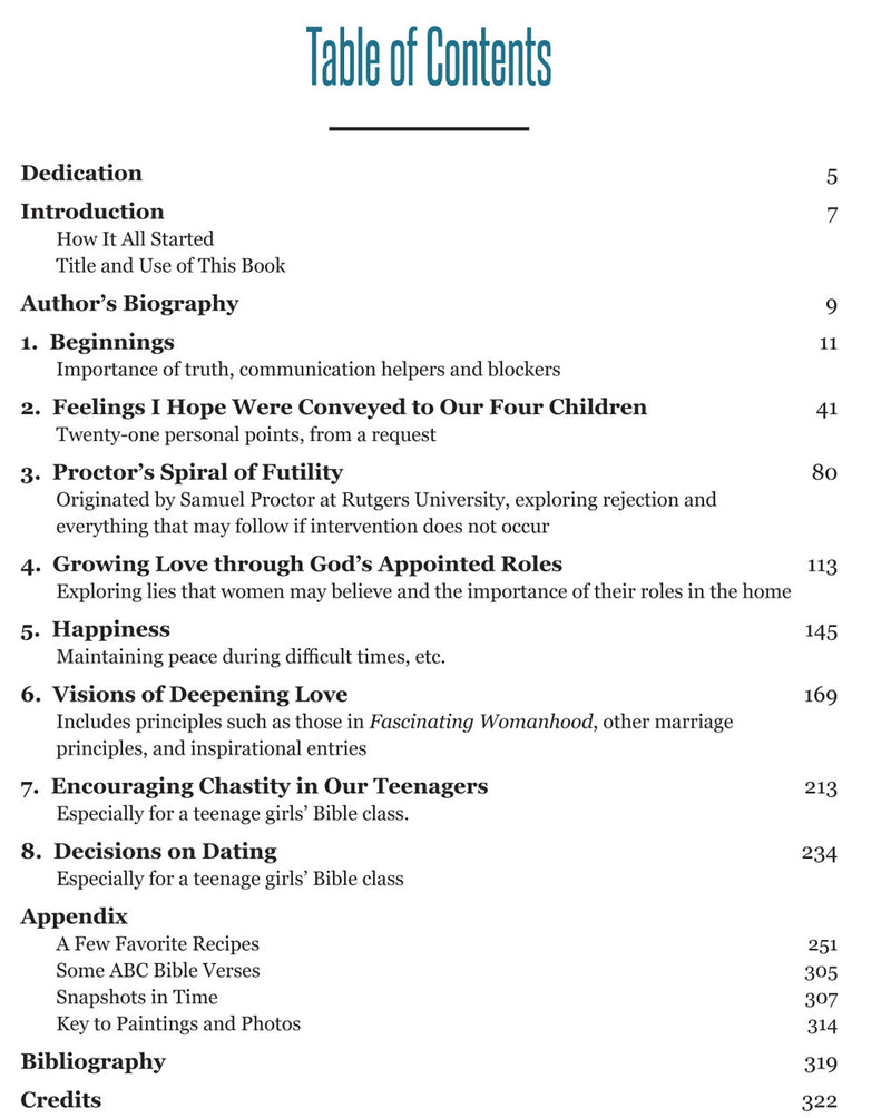 Living Horizons: Principles of Family Life