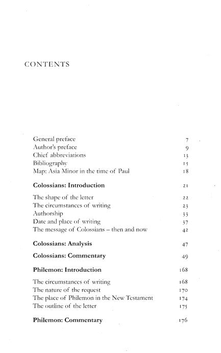 Tyndale New Testament Commentary:  Colossians and Philemon