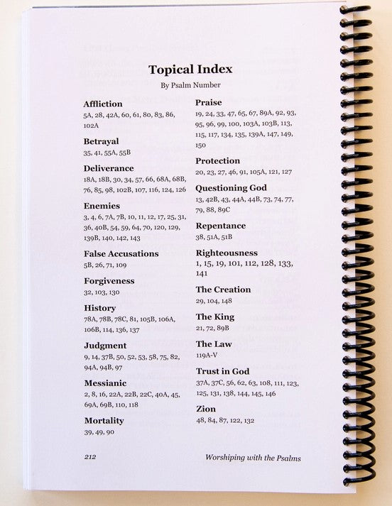 Worshiping with the Psalms Psalter