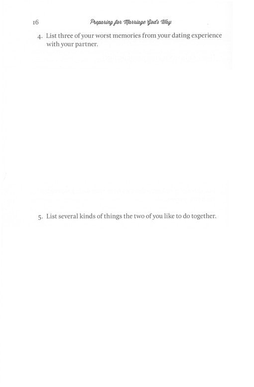 Preparing for Marriage God's Way