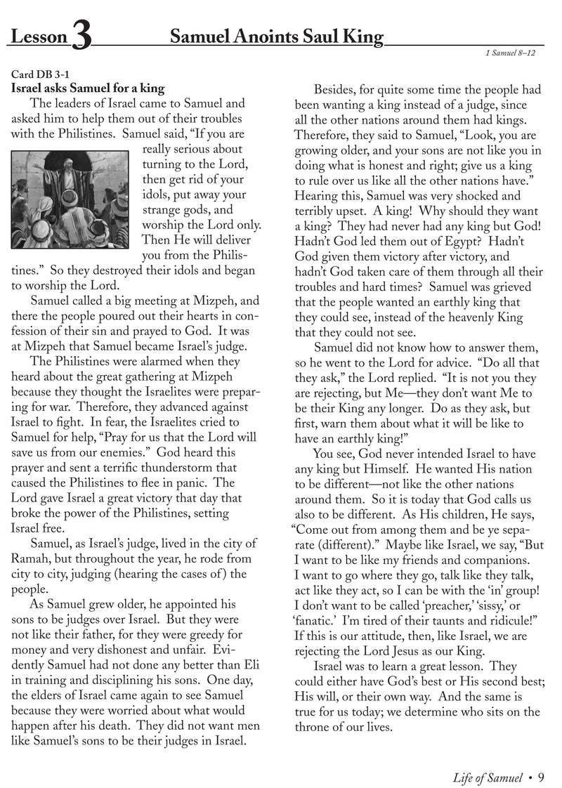 Life of Samuel - Abeka Flash-A-Card