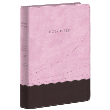 KJV Thinline Large Print Reference Bible - Chocolate/Pink (op)