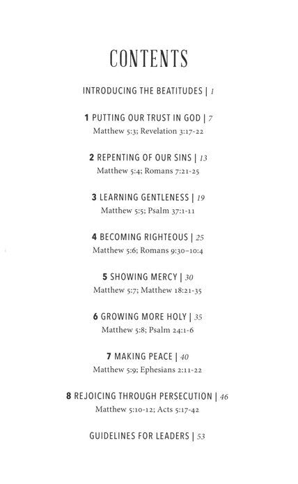 The Beatitudes: Developing Spiritual Character