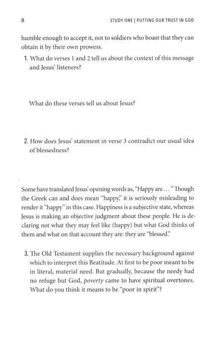 The Beatitudes: Developing Spiritual Character