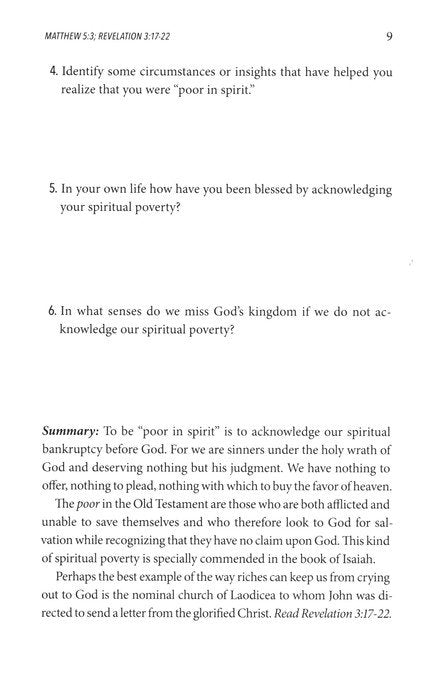 The Beatitudes: Developing Spiritual Character