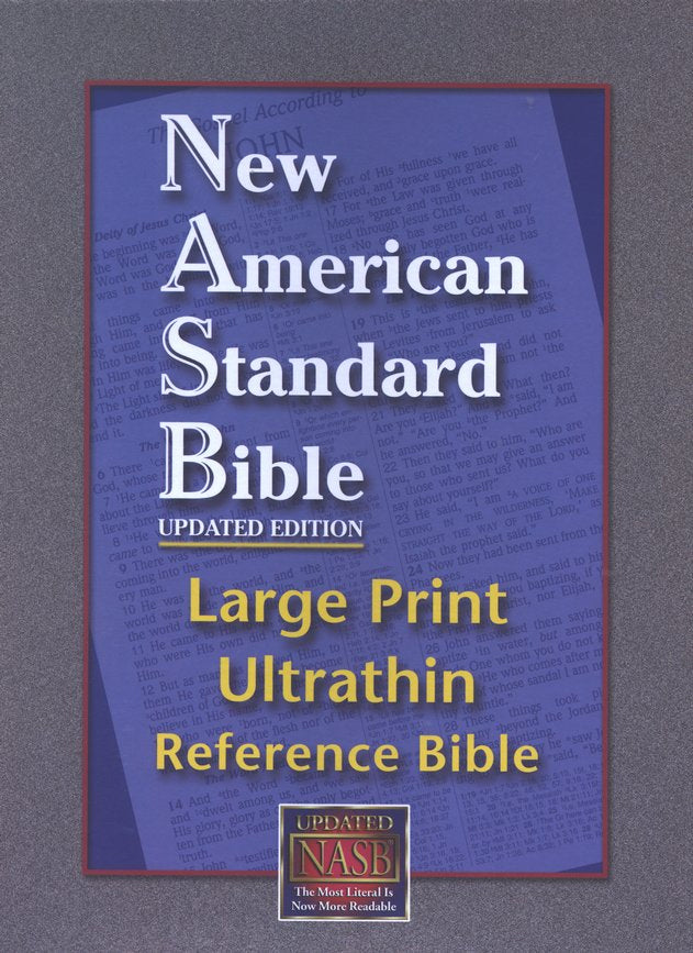 NASB 1995 Ultrathin Large Print Reference Bible, Black Genuine leather