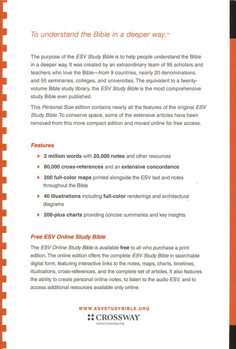 ESV Study Bible Personal Size - Paperback