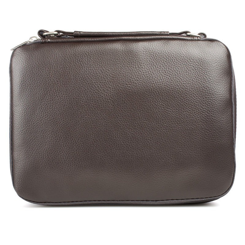Two-Fold Organizer Bible Cover Brown LuxLeather Large