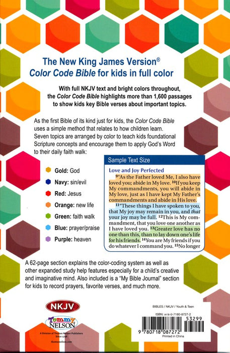 NKJV Color Code Bible (Youth/Teen) - Leathersoft — One Stone Biblical ...