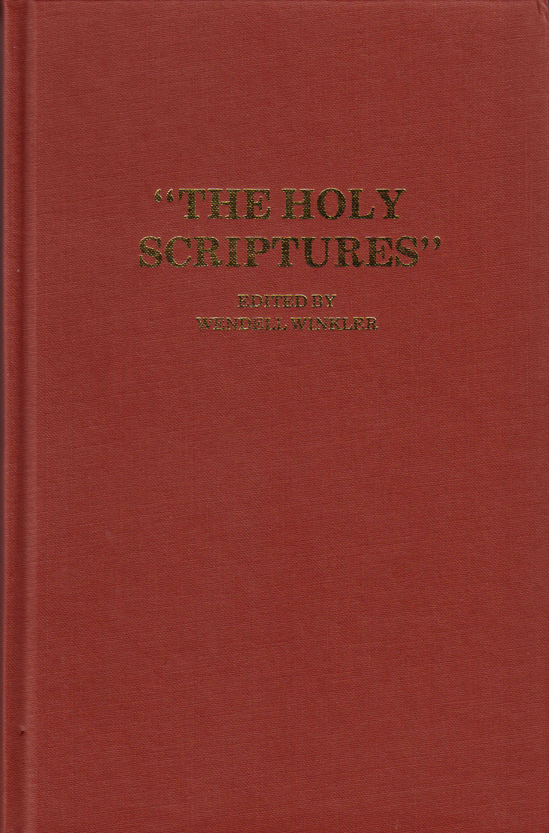 Holy Scriptres The Holy Scriptures — One Stone Biblical Resources