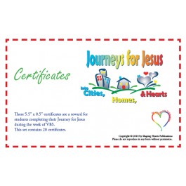 Journeys for Jesus - Certificates