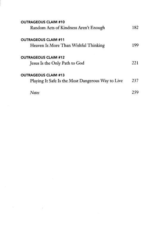 God's Outrageous Claims: (op)