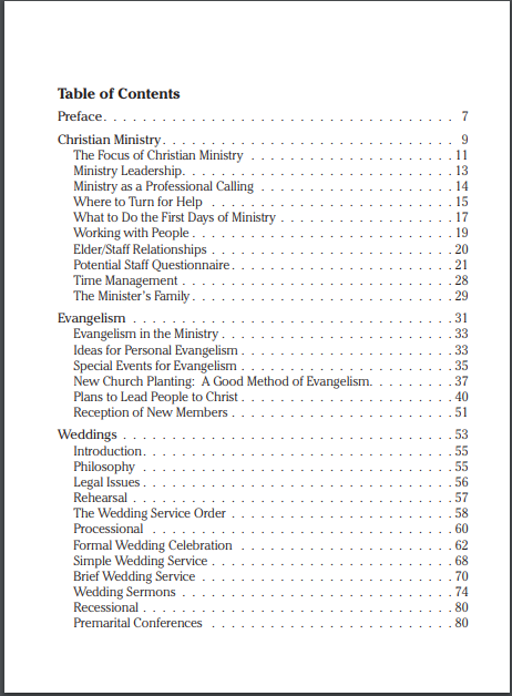 Minister's Manual For Churches Of Christ