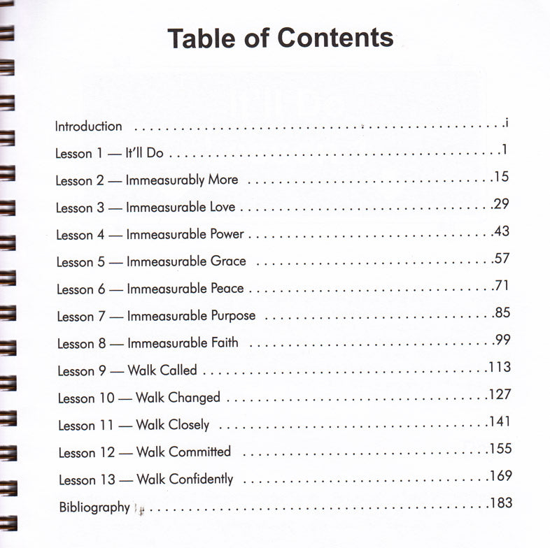 Table of Contents