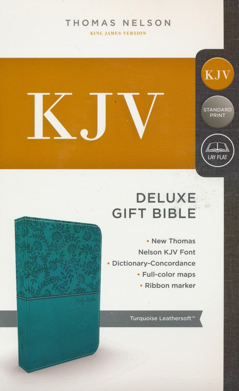 KJV Deluxe Gift Bible Turquoise Leathersoft