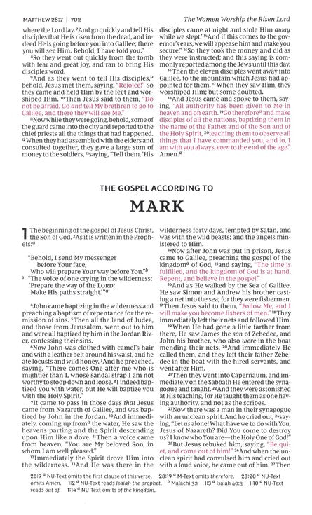 NKJV Pew Bible Black Comfort Print