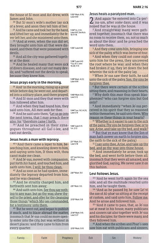 KJV Rainbow Study Bible, Brown/Tan LeatherTouch