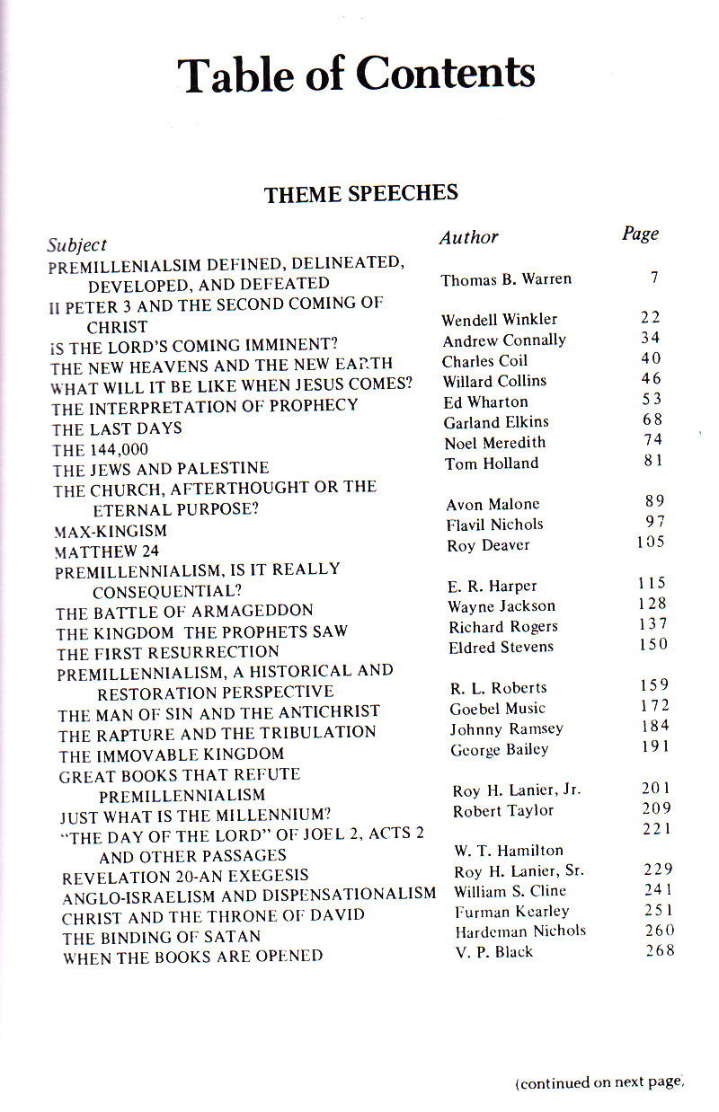 Table of Contents