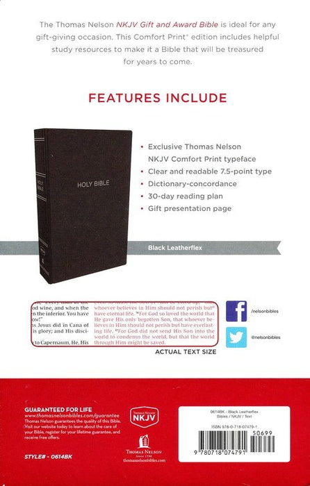 NKJV Gift & Award Bible - Black