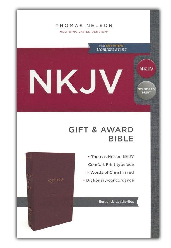 NKJV Gift & Award Bible - Burgundy