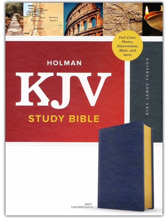 KJV Study Bible Navy LeatherTouch (Full-Color)