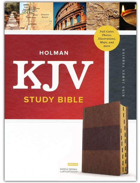KJV Study Bible Saddle Brown LeatherTouch, Indexed (Full-Color)