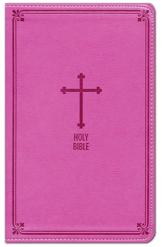 NKJV Deluxe Gift Bible Pink LeatherSoft