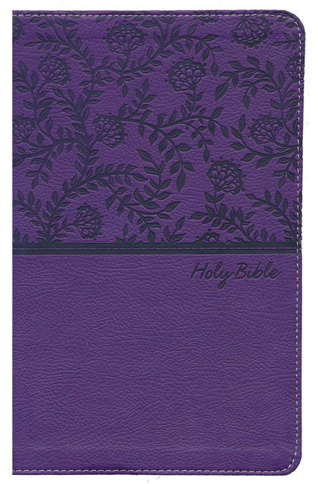 NKJV Deluxe Gift Bible Purple LeatherSoft