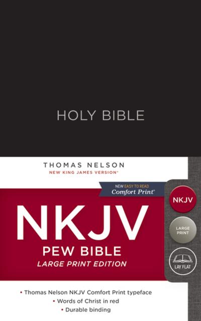 NKJV Large Print Pew Bible Black
