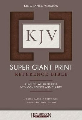 KJV Super Giant Print Reference Bible, Brown Flexisoft Indexed