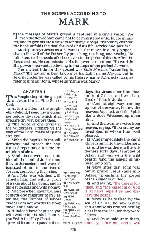 KJV Giant Print Center Column Reference Bible Black Leathersoft