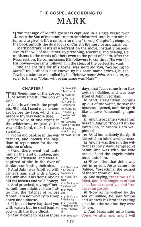 KJV Giant Print Center Column Reference Bible Black Leathersoft Indexed
