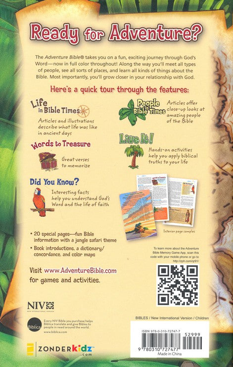 NIV Adventure Bible -  Hardback