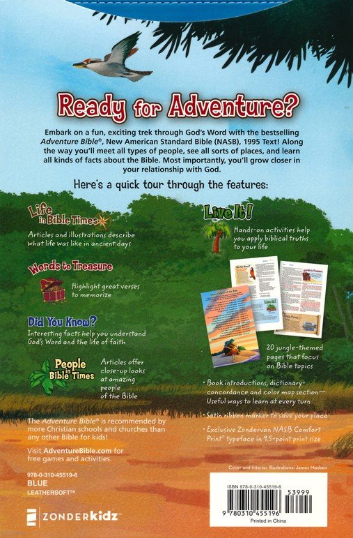 NASB Adventure Bible - Blue Leathersoft