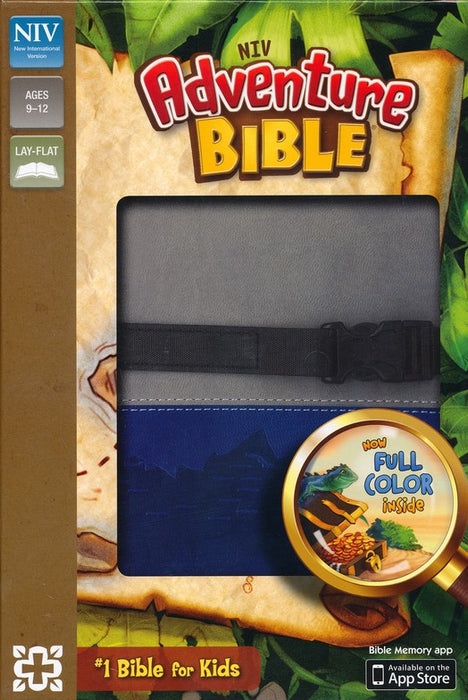 NIV Adventure Bible Gray/Blue Leathersoft