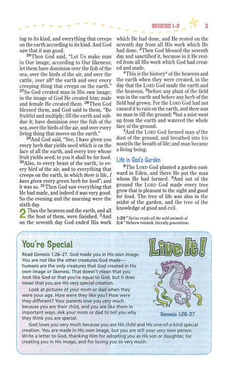 NKJV Adventure Bible - Ocean Blue DuoTone