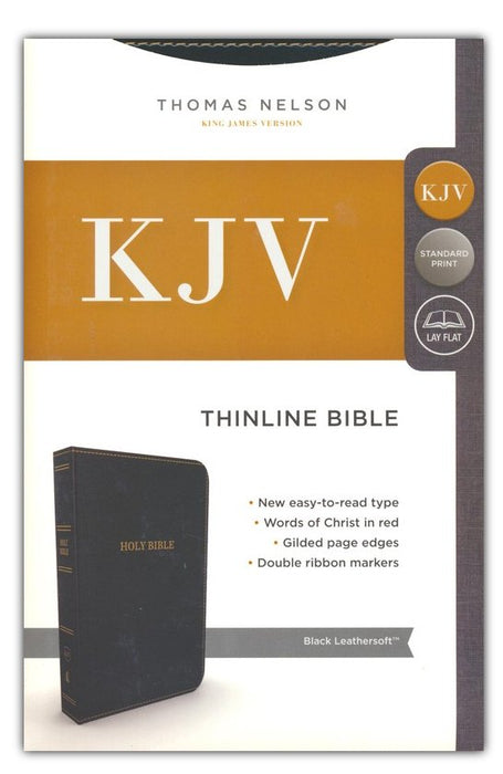 KJV Thinline Bible Black Leathersoft